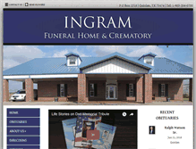 Tablet Screenshot of ingram-funeralhome.com